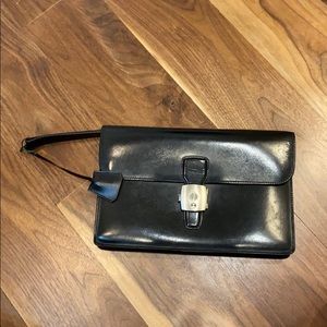 Alfred Dunhill men’s black leather clutch